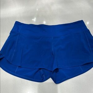 Lululemon low rise Speed Up Women's Blue Athletic Shorts